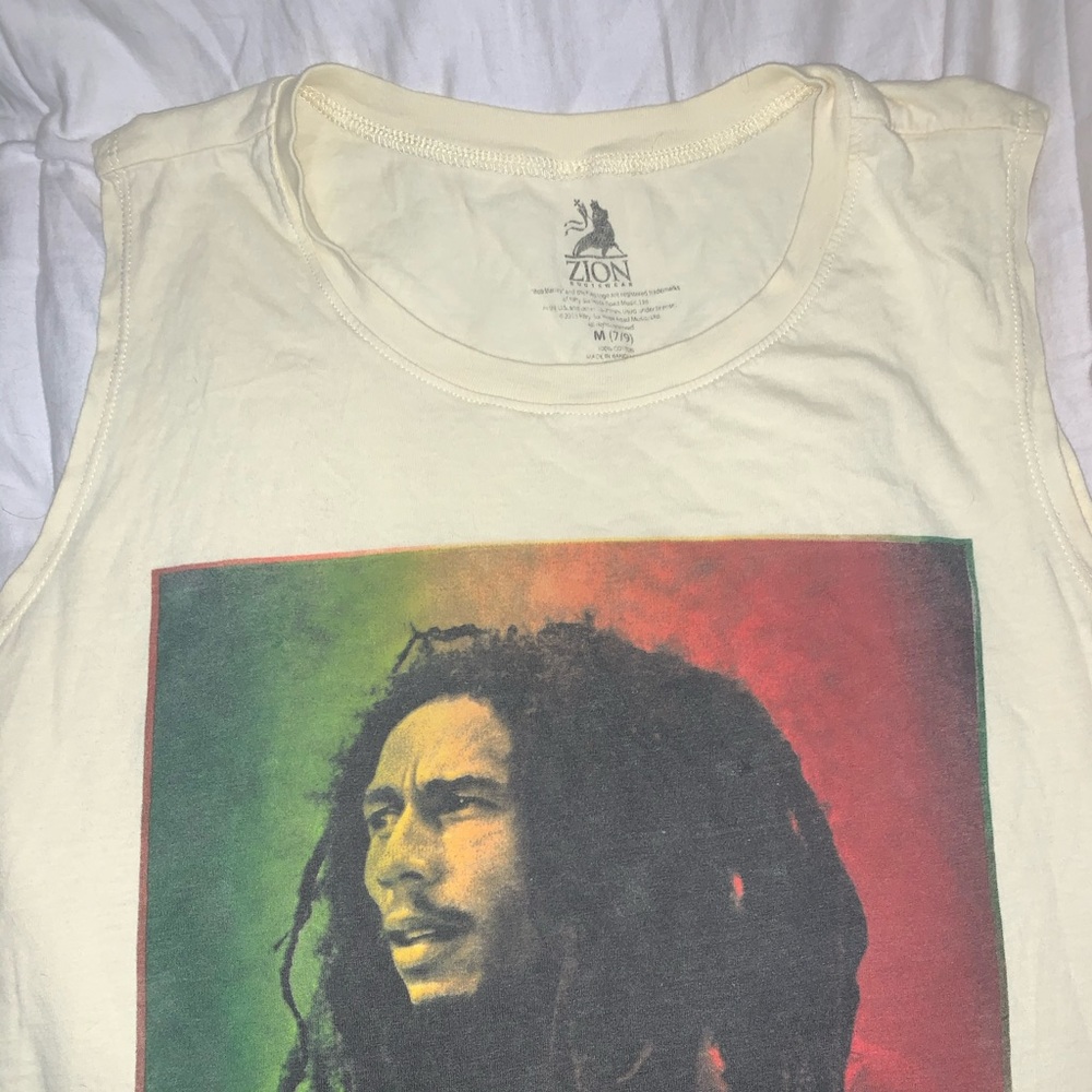 Yellow Bob Marley Tank Top